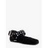 Suede Biker Flat Ballerinas