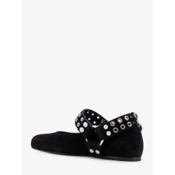 Suede Biker Flat Ballerinas