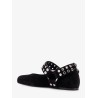 Suede Biker Flat Ballerinas
