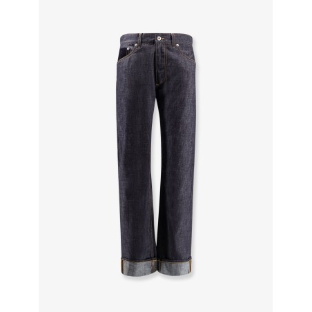 Turned up jeans with straight leg