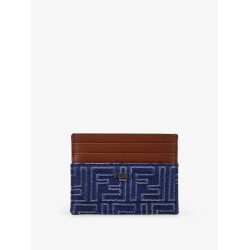 Jacquard FF fabric cardholder with denim effect