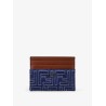 Jacquard FF fabric cardholder with denim effect