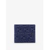 Denim-effect FF Jacquard bi-fold wallet