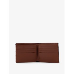 Denim-effect FF Jacquard bi-fold wallet