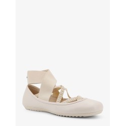 Shade leather ballerinas with elastic bands