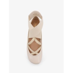 Shade leather ballerinas with elastic bands