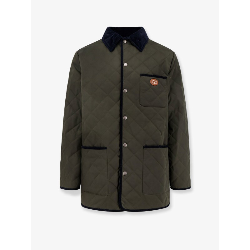 Quilted jacket with VLogo Signature patch
