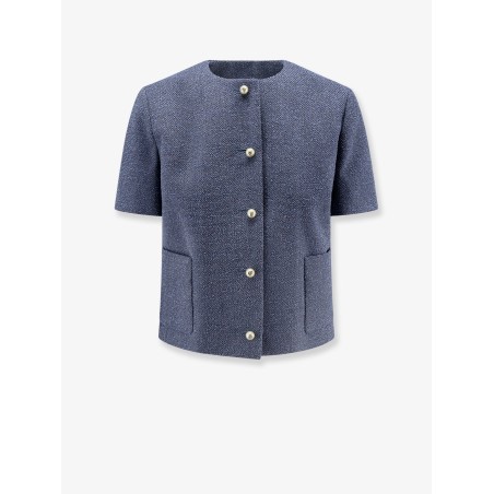 Bouclé virgin wool blend blazer