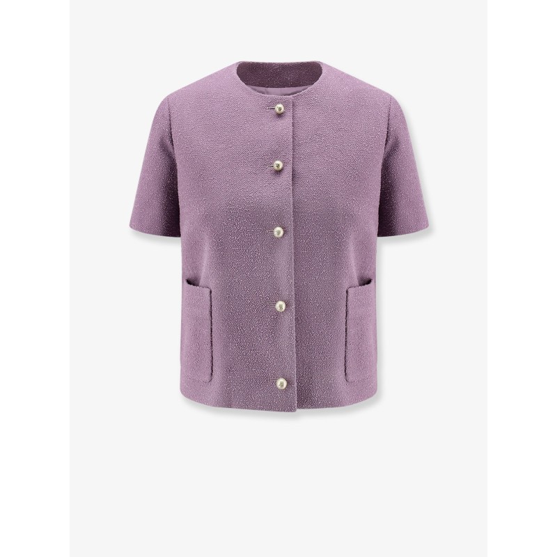 Bouclé virgin wool blend blazer