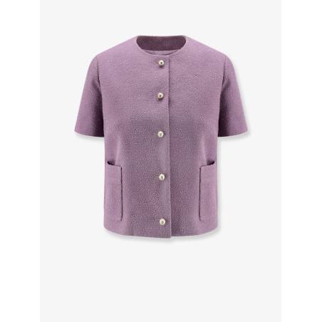 Bouclé virgin wool blend blazer