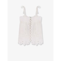 Perforated linen top