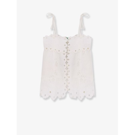 Perforated linen top