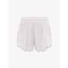 Linen perforated shorts