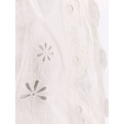 Linen perforated shorts