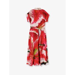 Printed silk chemisier/dress