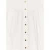 Cotton skirt with logoed buttons