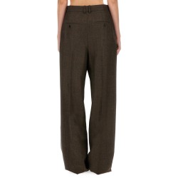 WOOL WIDE LEG PANTS