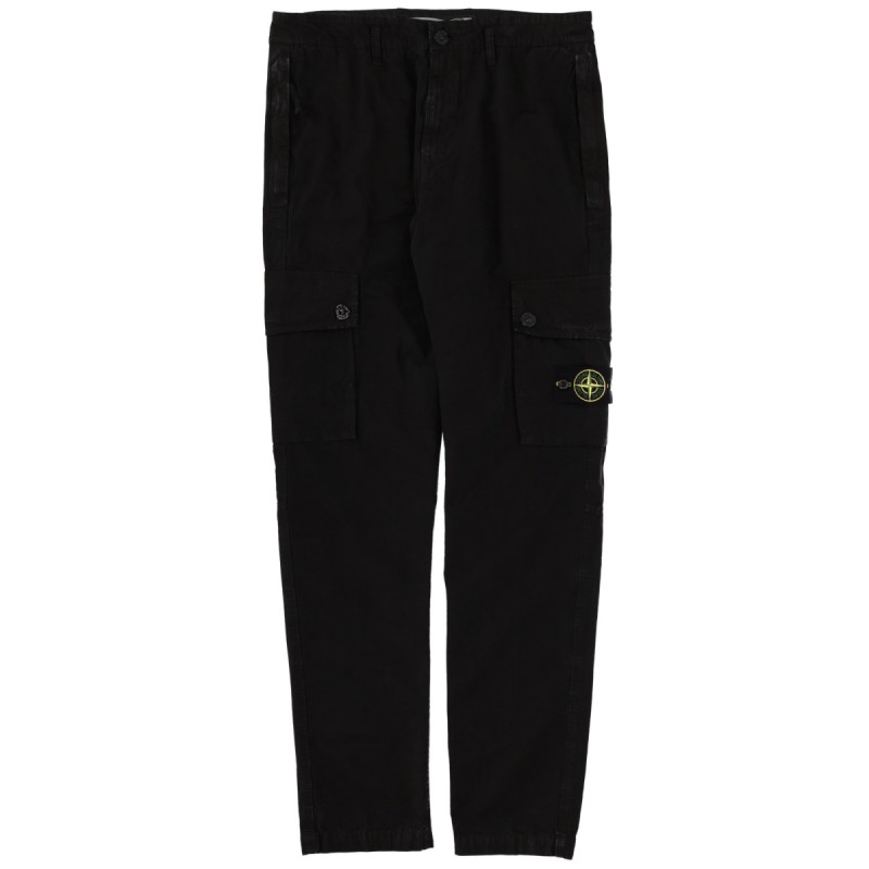 CARGO PANTS WITH LOGO PATCH