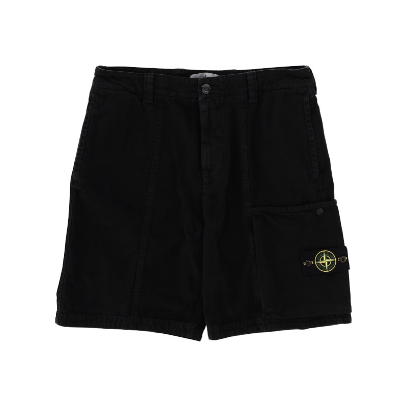 CARGO SHORTS WITH LOGO PATCH