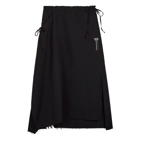 "UNIFORM RAW" MIDI SKIRT