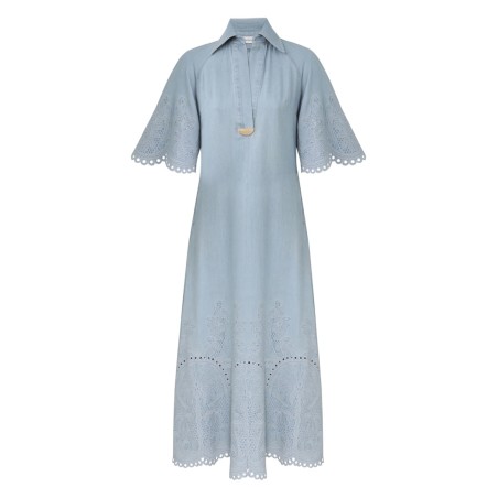 "DAYLIGHT" DENIM MIDI DRESS