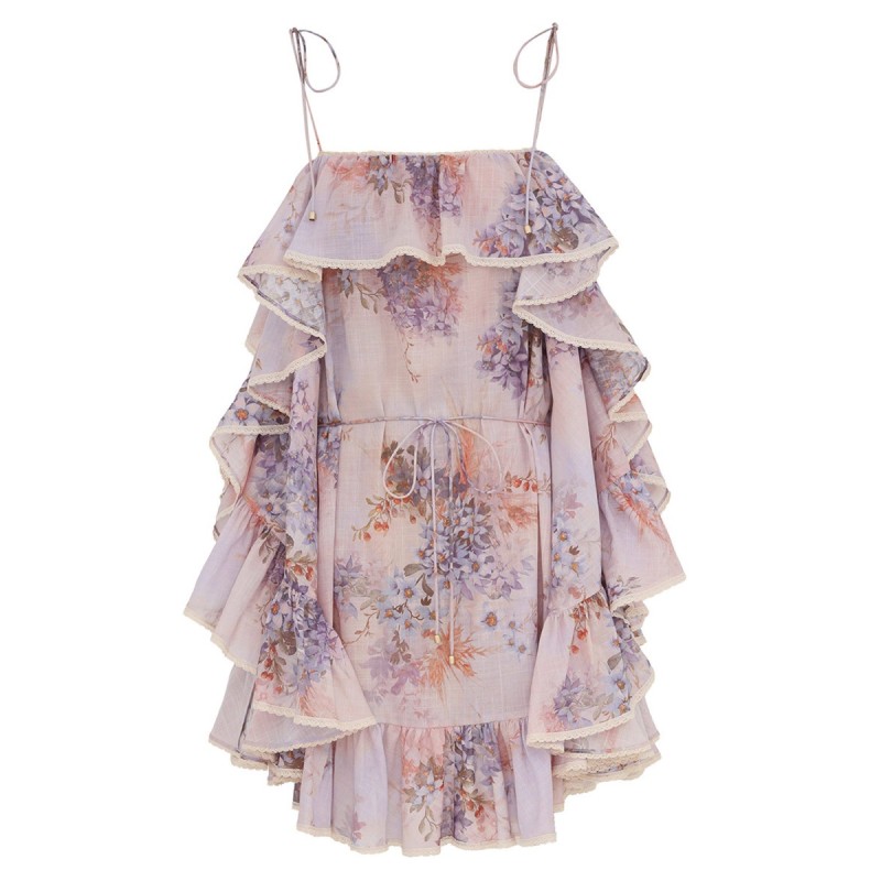 MINI DRESS WITH RUFFLES "CASCADIAN"