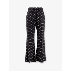 Polka-dots viscose trousers
