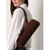 Teckel Medium suede shoulder bag