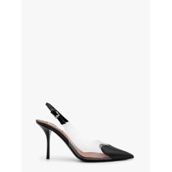 Le Coeur PVC and leather slingback décolleté