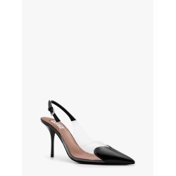 Le Coeur PVC and leather slingback décolleté