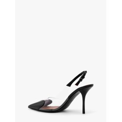 Le Coeur PVC and leather slingback décolleté