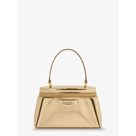 Antigona mirror-effect leather beauty case