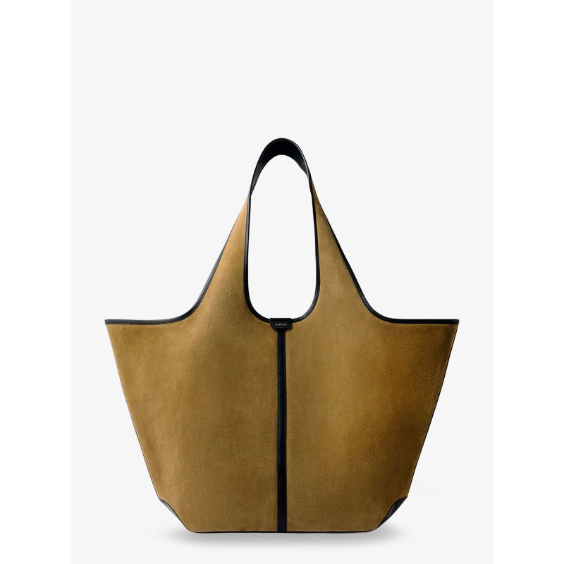 Douce suede and leather shoulder bag