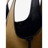 Douce suede and leather shoulder bag