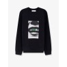 Loose Fit Crewneck Smile Print Sweatshirt