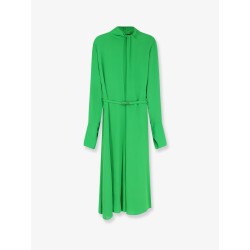 Silk dress with belt