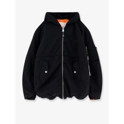 Alpha X Purple Hooded reversible Bomber jacket