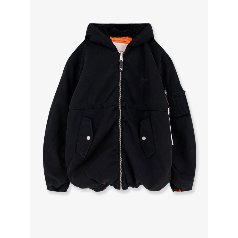 Alpha X Purple Hooded reversible Bomber jacket