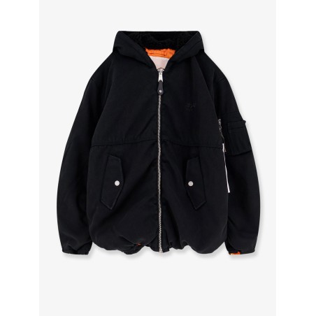 Alpha X Purple Hooded reversible Bomber jacket