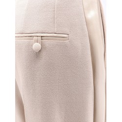 Wool blend trouserw with satin profiles