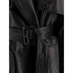 First Class leather trench with padding
