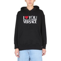 SWEATSHIRT WITH I LOVE YOU LOGO