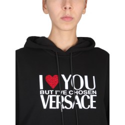 SWEATSHIRT WITH I LOVE YOU LOGO