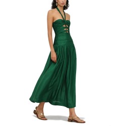 MIDI DRESS WITH KNOTS "DAYLIGHT"