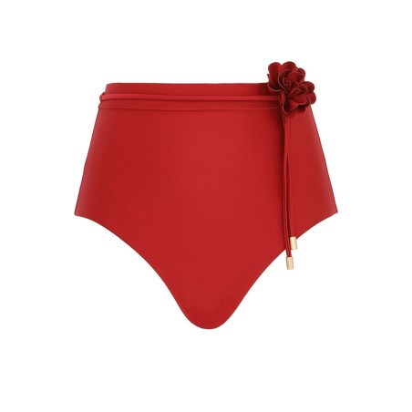 HIGH WAIST BIKINI BOTTOM WITH FLOWER