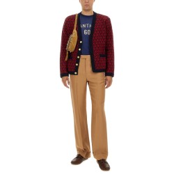 GABARDINE PANTS WITH LAPELS