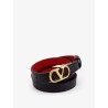 Leather belt with VLogo Signature