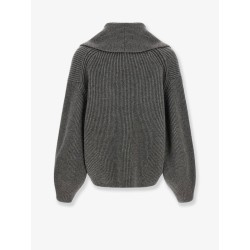 Shawl-Lapel wool cardigan