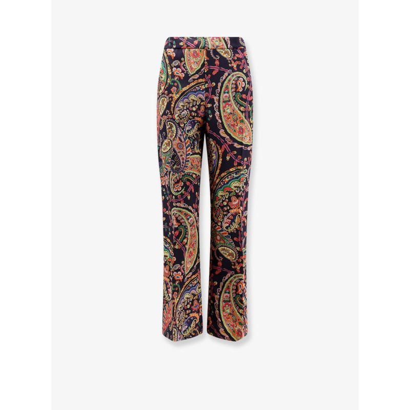 Multicolor fabric trousers