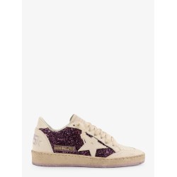 Ball Star leather sneakers with glittered insert